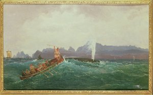 Una escena de caza de ballenas de Cornelius Krieghoff